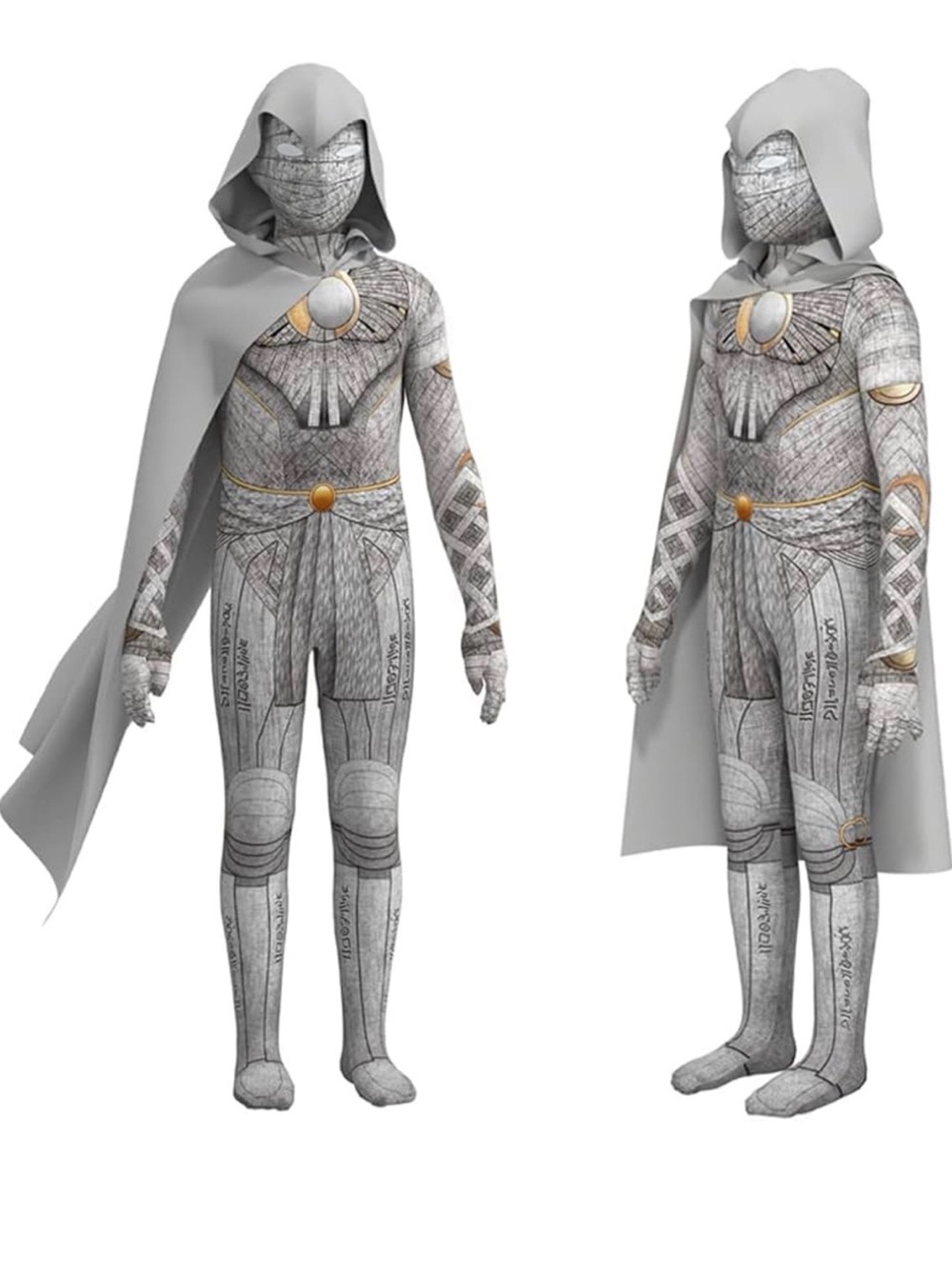 Kids Moon Knight Costume Halloween Party Cosplay Outfit Jumpsuit Hooded Cloak XL